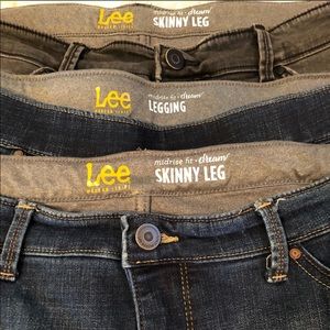Lot of 3 pairs of Lee Dream Jeans size 16M